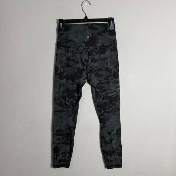 Lululemon Align Pant II 25" Incognito Camo Women's 6 Gator Green Multi Workout - Picture 4 of 11